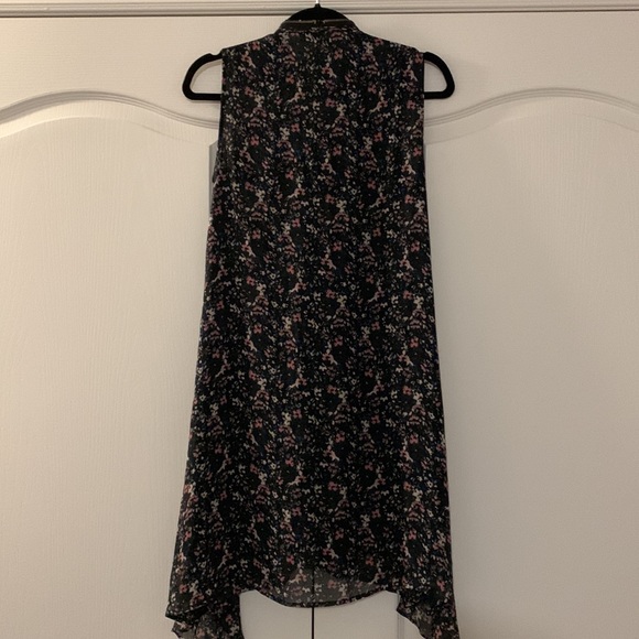 EUC All Saints Jayda dress crepe overlay front zip neck with wrap bands at waist - Picture 11 of 11